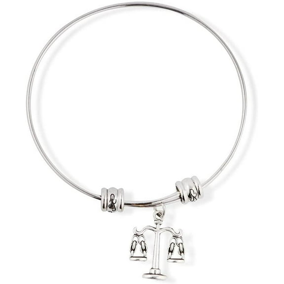 Emerald Park Jewelry Justice Law Scale Fancy Charm Bangle