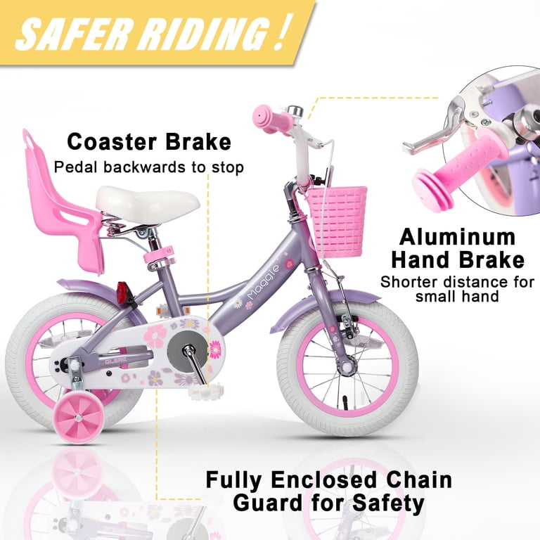 Glerc, Kids Girls Bike, Princess Style, 14 inch, Purple - Walmart.com