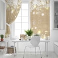 thumbnail image 5 of Fsddascl Beige Snowflake Christmas Blackout Curtains for Bedroom/Living Room, Thermal Insulated Kitchen Curtains, Winter Xmas Snowflake Farmhouse Grommet Darkening Window Treatment Drapes 52"x63"x2, 5 of 6