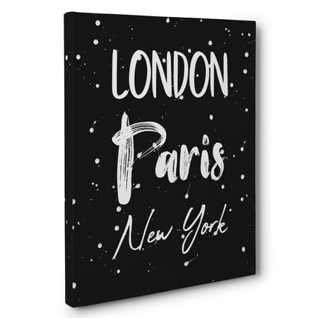 London Paris New York Black White Decor Canvas Wall Art Walmart Com