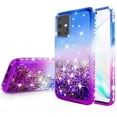 thumbnail image 2 of For Samsung Galaxy S20 FE Case w/ TPU Screen Protector Liquid Quicksand Glitter Cute Bling Girls Women [Shock Proof] for Galaxy S20 FE - Purple/Blue, 2 of 5