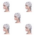 thumbnail image 1 of stanreset Fashion Print Flowers Women Inner Hijabs Cap Muslim Ruffle Chemo Hat Type5 NO5, 1 of 6