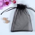 thumbnail image 6 of KALLORY 100 Pcs Black Gauze Drawstring Bags for Party Favors, Festival Bags, Wedding, Jewelry, and Craft Storage, 6 of 8