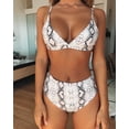 thumbnail image 6 of Douhoow Leopard Bikini Set for Women Padded Swimsuit High Waist Bathing Suit, 6 of 9