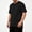 Black, variant on Mens T-Shirts - Crew Neck Short Sleeve T-Shirts for Men Performance Cotton Blend Summer Casual Stylish Tee with Side Pocket Big and Tall Size S-4XL White