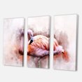 thumbnail image 3 of Designart ' Abstract Portrait of Pink Flamingo III ' Farmhouse Canvas Wall Art Print, 3 of 3