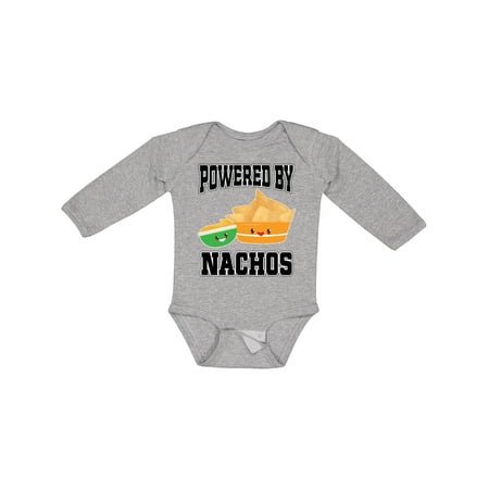

Inktastic Powered by Nachos Gift Baby Boy or Baby Girl Long Sleeve Bodysuit