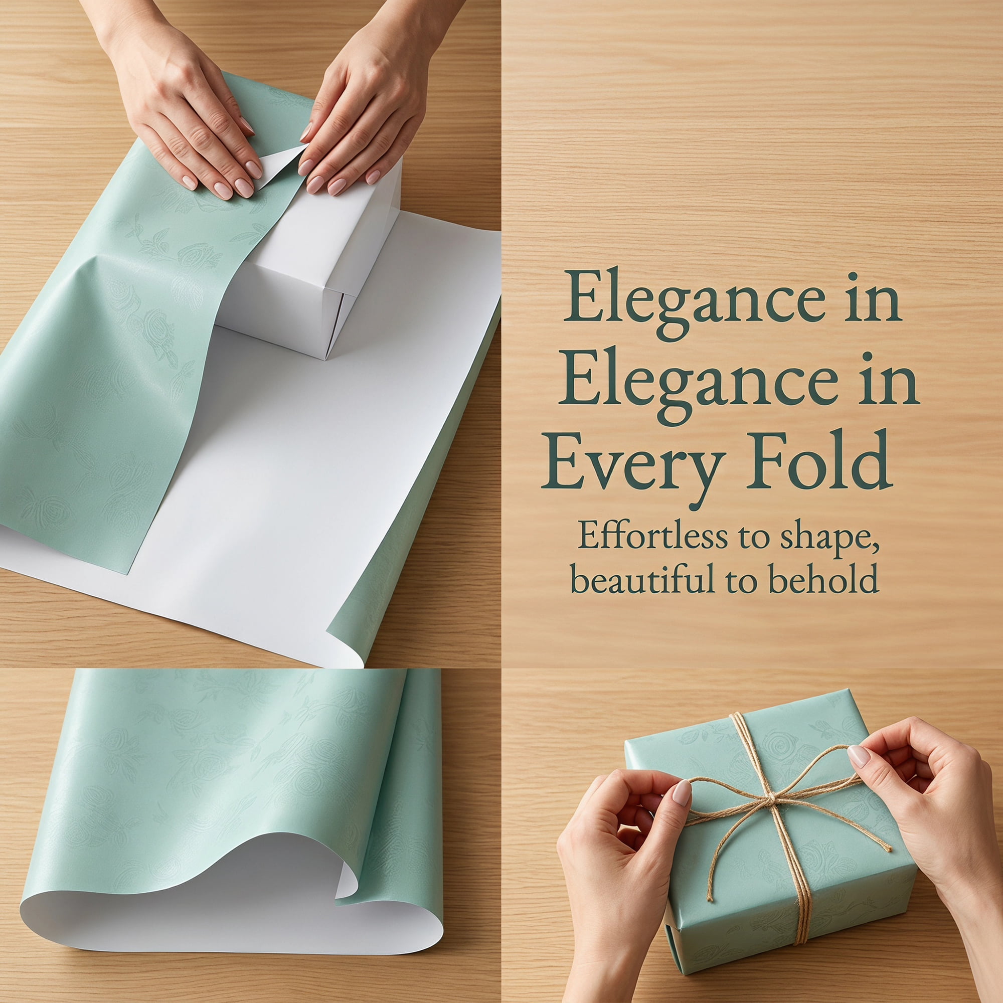 Unique Bargains Luxury Matte Gift Wrapping Paper with Rose Pattern Sky Blue 27.6" x 19.7"
