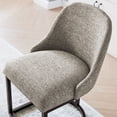 thumbnail image 6 of Upholstered Barrelback Dining Chair with Brown Metal Base, Set of 2, 6 of 13