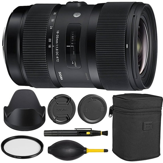 Sigma 18-35mm f/1.8 DC HSM Art Lens for Nikon -Black + Essential Bundle Kit + 1 Year Warranty