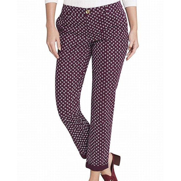 Tommy Hilfiger Tommy Hilfiger Womens Printed Hampton Stretch Slim