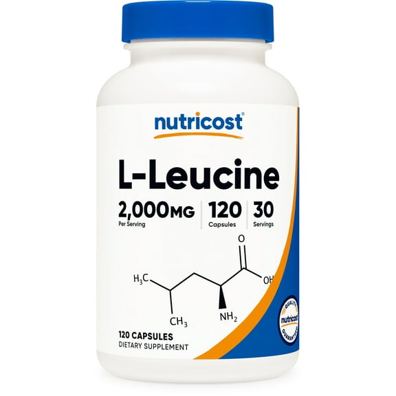 Nutricost L-Leucine 2,000mg Supplement, 120 Vegetarian Capsules, 30 Servings