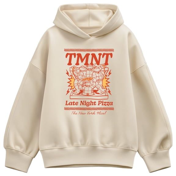 Teenage Mutant Ninja Turtles - Late Night Pizza - Women's Oversized Fleece Hoodie Sweatshirt