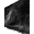 thumbnail image 5 of INSPIRE CHIC Womens Faux Fur Coat Lapel Open Front Long Sleeve Fluffy Shaggy Jacket Winter Warm Furry Overcoat S Black, 5 of 6