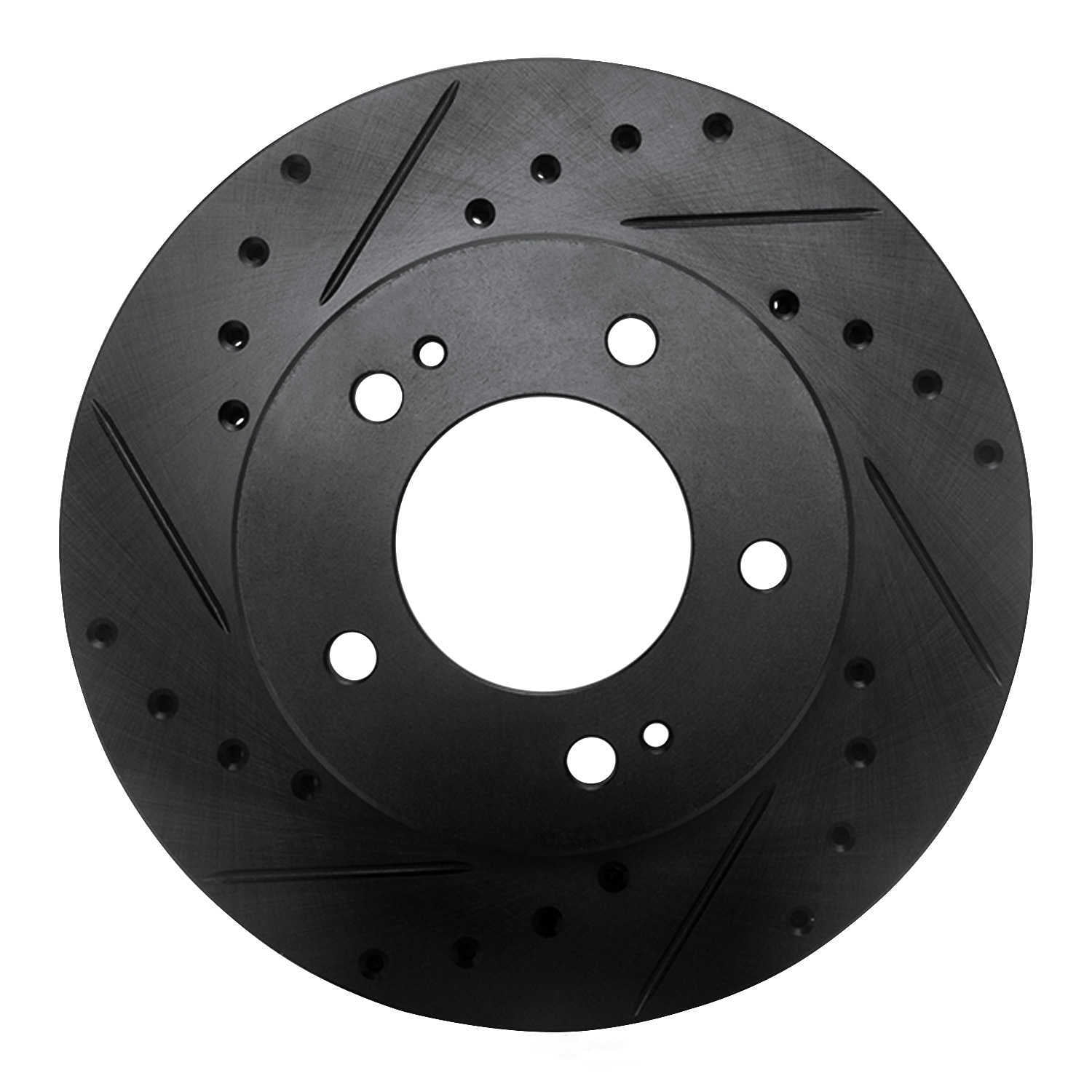 Dynamic Friction Company 633-72004L DFC Brake Rotor - Drilled And Slotted - Black