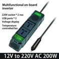 Smart Socket, Multifunction Voltage Display Car Inverter 200W 24V To