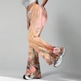 thumbnail image 6 of Women's Fashion Loose Drawstring Waist Floral Print Casual Sports Flared Pants, Elastic Joggers Sweatpants, Stylish Yoga Pants for Women,Complexion,S, 6 of 8