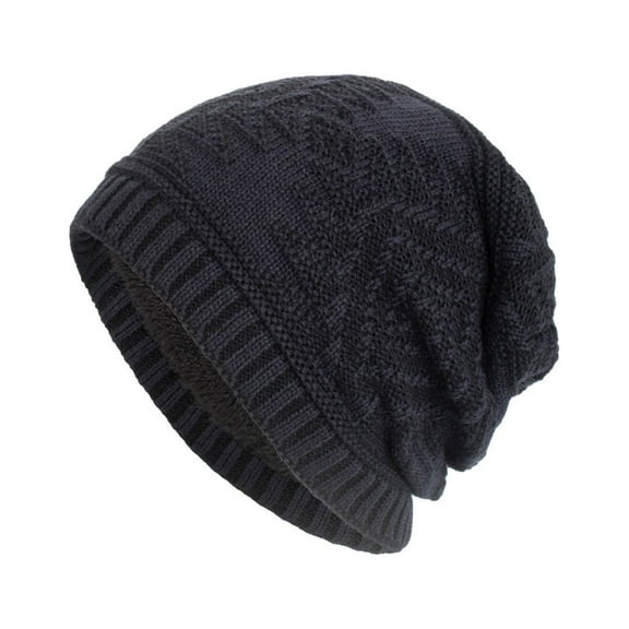 Fnooota Mens Knit Hats, Outdoor Windproof Warm Winter Beanies for Men Navy Size Free Size
