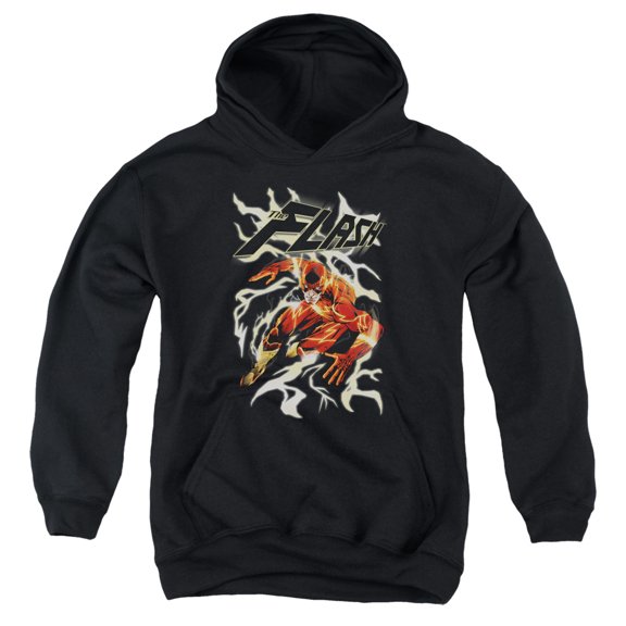 Jla - Electric Run - Youth Hooded Sweatshirt - Medium