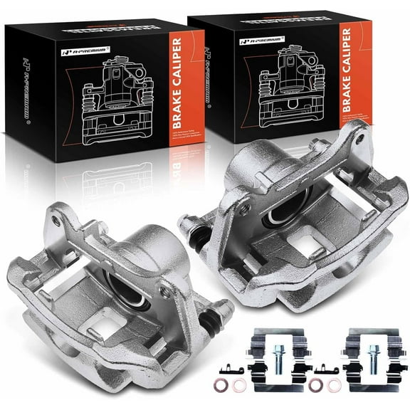 A-Premium Disc Brake Caliper Assembly with Bracket Compatible with Front Rear Left and Right Side 2-PC Set Fits select: 2009 CHEVROLET COBALT, 2010 CHEVROLET COBALT 1LT