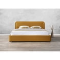 thumbnail image 2 of Omax Decor Upholstered Platform King Bed in Mustard Boucle Fabric, 2 of 8