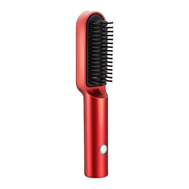 Vogacara Rizador de pelo recargable portátil de viaje, pequeño y ligero, estilo versátil, fácil y seguro Cuidado del cabello Rojo