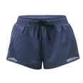 thumbnail image 1 of BECLOTH Women's Solid-Color Sports Yoga Quick-Dry Hollow-Out Running Shorts Pants, 1 of 7