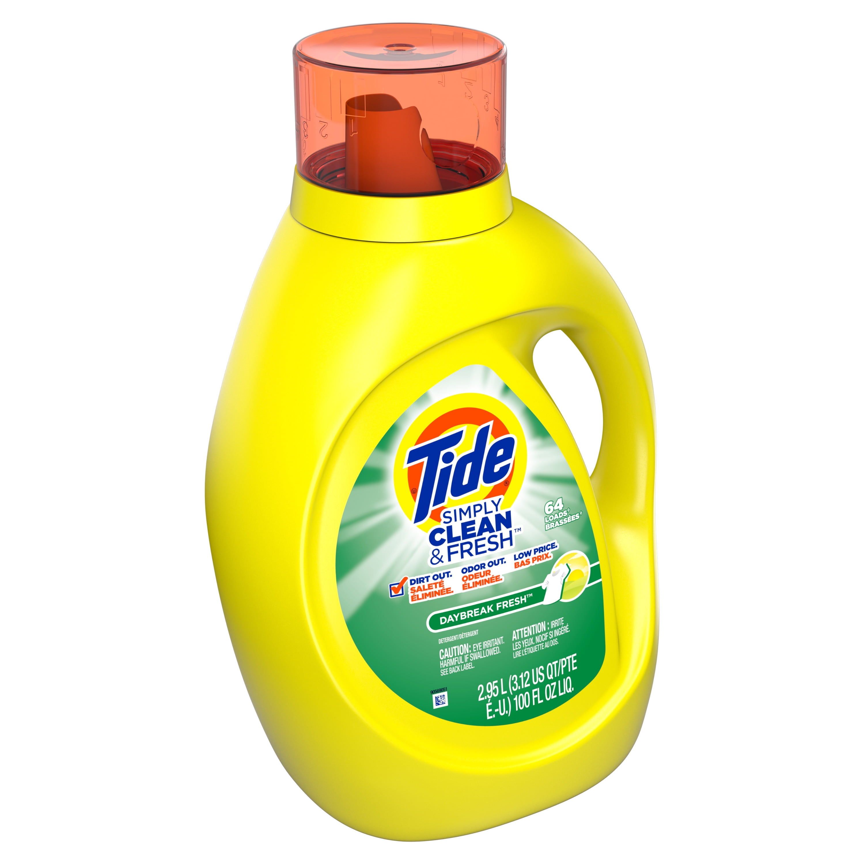 Tide Simply Clean & Fresh HE Liquid Laundry Detergent, Daybreak Fresh Scent, 64 Loads 100 Oz