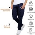 thumbnail image 5 of 2-Pack Men's Flex-Stretch Cotton Cargo Pants, 31-Inch Inseam - Comfortable and Durable, 5 of 6