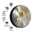 thumbnail image 4 of Naloa Elegant Ivory Flower PVC Leather Spare Tire Wheel Cover Spare Tire Cover, for Car Truck SUV Camper Trailer Universal Fit(14-17in)-16 inch, 4 of 6