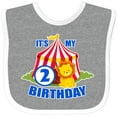 thumbnail image 3 of Inktastic Its My Birthday Circus Tent with Lion 2 Years Old Boys or Girls Baby Bib, 3 of 4