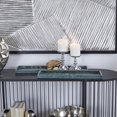 thumbnail image 2 of CosmoLiving by Cosmopolitan 22", 18"W Green Marble  Tray with Raised Border, 2-Pieces, 2 of 7