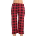 thumbnail image 3 of Just Love 100% Cotton Women's Capri Pajama Pants Sleepwear - Comfortable and Stylish (Red Buffalo Plaid, X-Large), 3 of 3