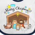 thumbnail image 4 of Inktastic Merry Christmas Cute Nativity Scene Boys or Girls Baby Bib, 4 of 4