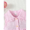 thumbnail image 4 of 4T Baby Girls Dress Toddler Girls Summer Sleeveless Dress 4T Girls Plaid Dress Light Pink, 4 of 6