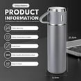 thumbnail image 6 of InnotechSc Stainless Steel Thermo 500ml/16.9oz Vacuum Insulated Bottle with Cup for Coffee Hot drink and Cold drink water flask- Gray set, 6 of 10