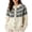 25_White, variant on Fair Isle Cardigan Sweater Women Open Fornt Button Down Long Sleeve Vintage Knit Coat Top Fall Winter Outfits Women's Christmas Sweaters(01_Bronze,L)