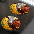 Sunflower Cow Butterfly Wooden Exquisite Stove Burner Covers Set,Gas