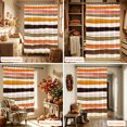 thumbnail image 6 of Orange Black Striped Shower Curtain, Waterproof Shower Curtains for Bathroom, Watercolor Horizontal Stripes Washable Fabric Bathtub Curtain Set Bath Decor with 12 Hooks Extra Long 72"x96", 6 of 8