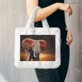 thumbnail image 6 of Easygdp Elephant Sunset in Kenya Plush Underarm Bag, Ladies Fluffy Shoulder Bag, Women Furry Tote Bag Y2K Plush Handbag for Autumn and Winter, 6 of 7