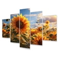 thumbnail image 2 of Designart "Paradise Sunrise Germany Sunflower painting I" Floral Wall Art Prints Set, 2 of 5