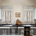 thumbnail image 2 of Vintage Gray Abstract Oil Painting Tier Cafe Curtains for Bathroom Living RV Rod Pocket Window Drapes 36 Inch 2 Panels Set 28"x36" 2 Panels Window Treatment Tiers, 2 of 4