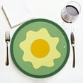 thumbnail image 6 of Round Silicone Table Placemats, Non-Slip Washable Dining Mats, Heat Resistant Table Protector for Indoor Outdoor Dining, Green, 6 of 6