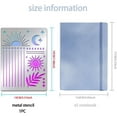 thumbnail image 4 of Star Sun and Moon Pattern Stencil Rays Lines Teardrop Pattern Cutting Stencil Reusable Stainless Steel Stencil for Painting Albums Scrapbooking 7.5x5.5inch, 4 of 7