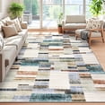 thumbnail image 2 of 5x7 Machine Washable Area Rug - Modern Geometric Low Pile Non-Slip Carpet for Living Room, Bedroom & Nursery, 2 of 9