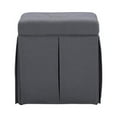 thumbnail image 2 of Arantza Linen Storage Ottoman, Dark Grey, 2 of 7