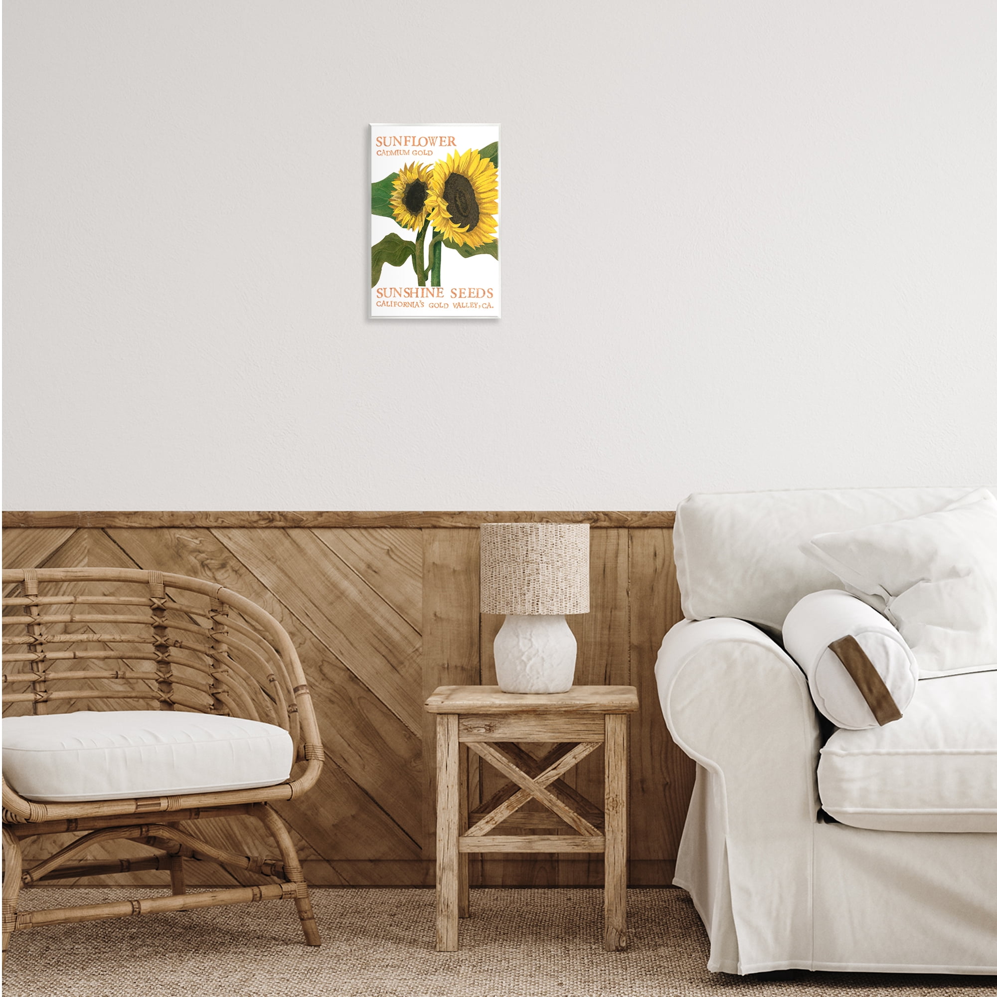 Stupell Industries Sunflower Seeds Design Typography Painting Unframed Art Print Wall Art, 10 x 15