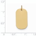 thumbnail image 2 of 14k Yellow Gold Plain .027 Gauge Engraveable Dog Tag Disc Pendant / Charm, 2 of 2