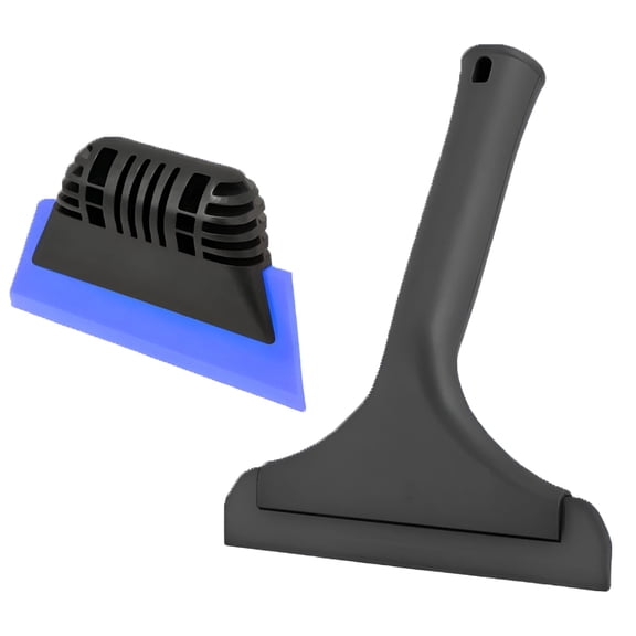 ACDANC Window Tint Tool All-Purpose 6'' Silicone Cleaning Squeegee 5-inch Handy Small Rubber Window Squeegee Auto Water Blade for Car Windshield, Window, Mirror, Glass Door,Shower (Black and Blue)