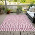 thumbnail image 6 of Addison Rugs Chantille Indoor/Outdoor Transitional Geometric Pink Washable Rectangle Rug, 5' x 7'6", 6 of 6